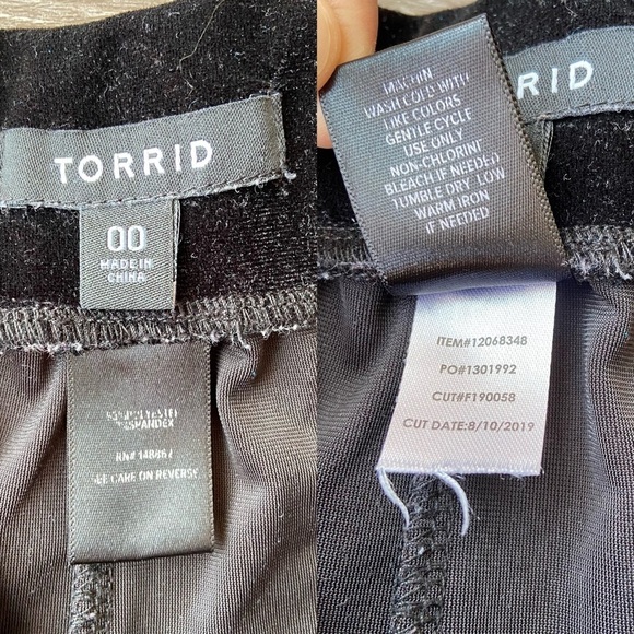 Torrid Velvet Wide Leg Cropped Pants - Picture 9 of 15